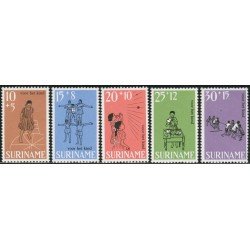 DEP5/VAR1/S Suriname Nº 486/90 1968 Juegos de niños Deportes Lujo DEP5/VAR1/S Suriname Nº 486/90 1968 Juegos de niños Deportes Lujo
