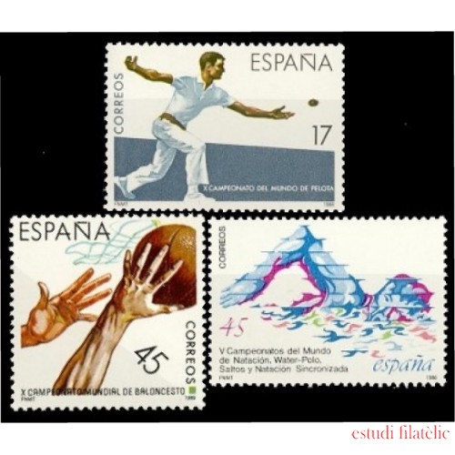 España Spain 2850/52 1986 Deportes MNH