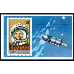 AST/S Cuba HB 36 1971 Xº Aniv. 1er hombre en el espacio Yuri Gagarine MNH AST/S Cuba HB 36 1971 Xº Aniv. 1er hombre en el espacio Yuri Gagarine MNH