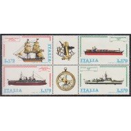 Italia Italy 1341/44 1978 Construcciones navales Barcos MNH