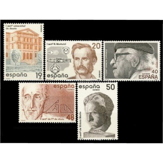 España Spain 2880/84 1987 Centenarios MNH