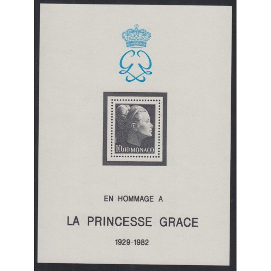 Mónaco 24 HB 1983 Homenaje a la princesa Grace MNH Mónaco 24 HB 1983 Homenaje a la princesa Grace MNH
