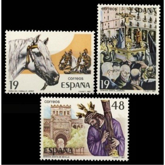 España Spain 2897/99 1987 Grandes Fiestas populares españolas MNH