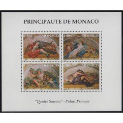Monaco HB 87 2002 Cuatro estaciones Pintura del palacio MNH Monaco HB 87 2002 Cuatro estaciones Pintura del palacio MNH