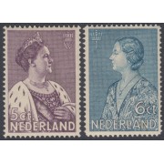 Holanda Netherlands 263/64 1934 Obras benéficas Riena Wilhelmine y princesa Juliana Fijasellos