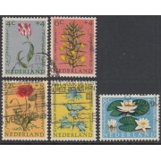 Holanda  Netherlands 719/23 1960 Obras benéficas Serie verano Flora Usado
