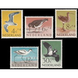 Holanda Netherlands 733/37 1961 Obras benéficas Fauna Pájaros MNH
