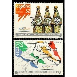 España Spain 2908/09 1987 Nominación de Barcelona 92 como sede Olímpica MNH España Spain 2908/09 1987 Nominación de Barcelona 92 como sede Olímpica MNH