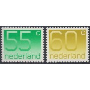 Holanda Netherlands  1153/54 1981 Serie Cent. sellos holandeses con cifras Lujo