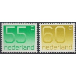 Holanda Netherlands  1153/54 1981 Serie Cent. sellos holandeses con cifras Lujo