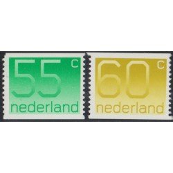 Holanda Netherlands  1153a/54a 1981 Serie Cent. de los sellos holandeses con cifras (dent. vertical) Lujo
