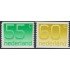 Holanda Netherlands  1153a/54a 1981 Serie Cent. de los sellos holandeses con cifras (dent. vertical) Lujo