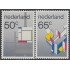 Holanda  Netherlands 1204/05 1983 Movimiento artístico de Stijl Cuadro, dibujo de arquitectura MNH