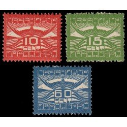 Holanda  Netherlands A 1/3 1921 Sellos con cifras y pájaro  MH