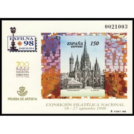 España Spain Prueba de lujo 66 1998 Catedral de Barcelona España Spain Prueba de lujo 66 1998 Catedral de Barcelona