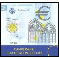 España Spain Prueba de lujo 98 2009 X Aniversario del Euro