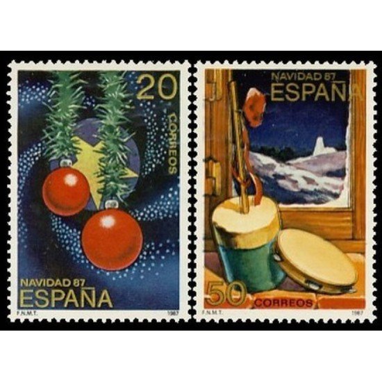 España Spain 2925/26 1987 Navidad MNH