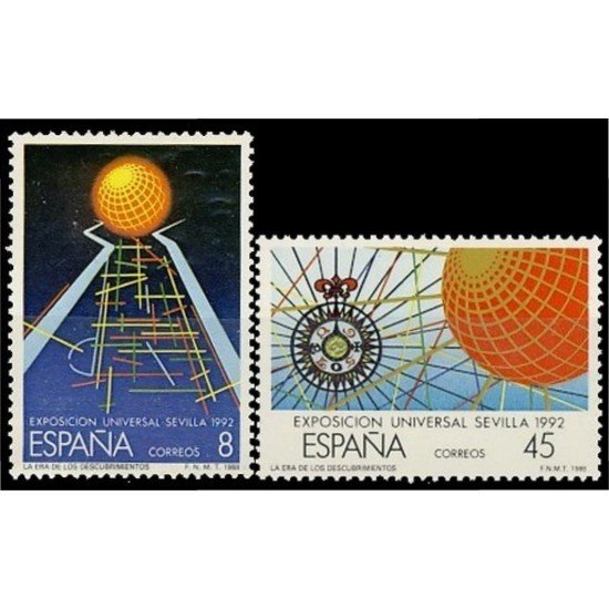 España Spain 2939/40 1988 Expo Universal 92 Sevilla MNH