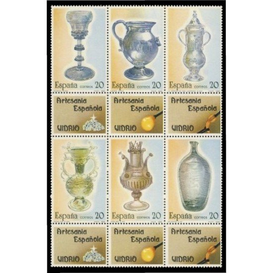 España Spain 2941/46 1988 Artesanía Española Vidrio MNH España Spain 2941/46 1988 Artesanía Española Vidrio MNH