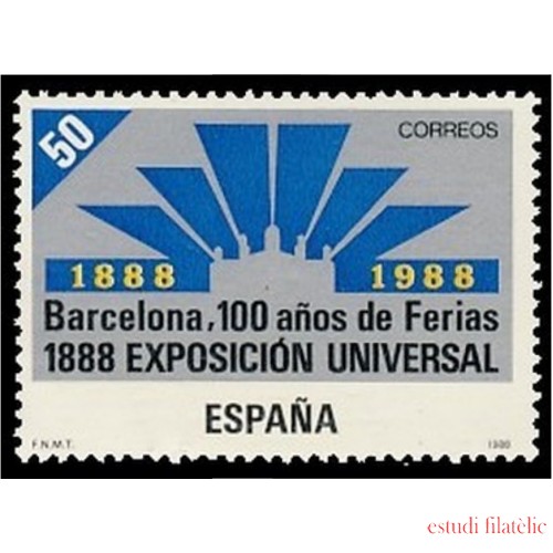 España Spain 2951 1988 I Centenario de la Expo Universal de Barcelona MNH