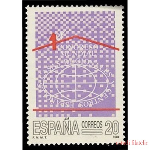 España Spain 2959 1988 I Congreso Mundial de Casas Regionales y Centros Españoles MNH
