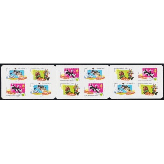 France Francia Autoadhesivos BC268 2009 Carnet Fiesta del sello Dibujos animados Warner Bros Coyote Bugs Bunny Banda MNH