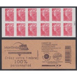 France Francia Carnets 4197-C5 2009 Serie Marianne de Beaujard Carnet 12 sellos del nº 4197 Logo sellos personalizados en reverso Autoadhesivo Lujo France Francia Carnets 4197-C5 2009 Serie Marianne de Beaujard Carnet 12 sellos del nº 4197 Logo sellos personalizados en reverso Autoadhesivo Lujo