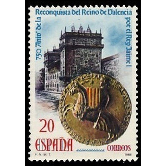 España Spain 2967 1988 DCCL Aniversario de la Reconquista del Reino de Valencia por Jaime I MNH España Spain 2967 1988 DCCL Aniversario de la Reconquista del Reino de Valencia por Jaime I MNH