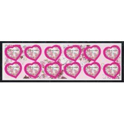 France Francia Autoadhesivos BC266 2009 Carnet San Valentín Corazón con periquitos MNH France Francia Autoadhesivos BC266 2009 Carnet San Valentín Corazón con periquitos MNH
