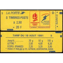France Francia Carnets 2715-C1 Seire Marianne de Briat Carnet Albertville 92 (D) 8 sellos nº 2715 MNH France Francia Carnets 2715-C1 Seire Marianne de Briat Carnet Albertville 92 (D) 8 sellos nº 2715 MNH