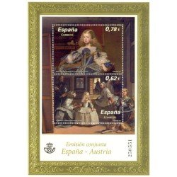 España Spain HB Emisión Conjunta 2009 España-Austria Pintura Las Meninas MNH España Spain HB Emisión Conjunta 2009 España-Austria Pintura Las Meninas MNH