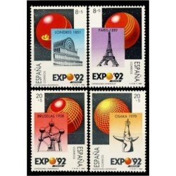 España Spain 2990/93 1989 Expo Universal de Sevilla Exposiciones Universales 92 MNH