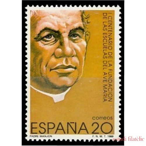 España Spain 3028 1989 I Centenario de la Fundación de las Escuelas del Ave María MNH