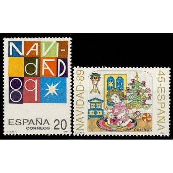España Spain 3036/37 1989 Navidad MNH España Spain 3036/37 1989 Navidad MNH
