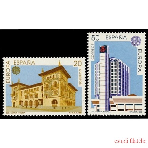 España Spain 3058/59 1990 Europa Establecimientos Postales MNH