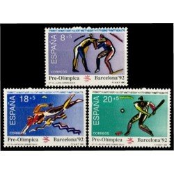 España Spain 3076/78 1990 Barcelona 92 V Serie Pre-Olímpica MNH España Spain 3076/78 1990 Barcelona 92 V Serie Pre-Olímpica MNH
