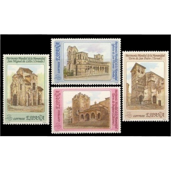España Spain 3092/95 1990 Bienes Culturales y Naturales Patrimonio Mundial de la Humanidad Patrimonio MNH