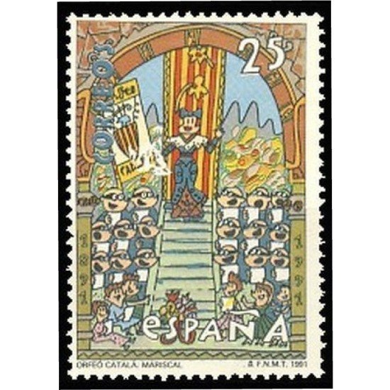 España Spain 3126 1991 I Centenario del Orfeo catalán MNH España Spain 3126 1991 I Centenario del Orfeo catalán MNH