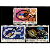 España Spain 3134/36 1991 Barcelona 92 VII Serie Pre-Olímpica MNH