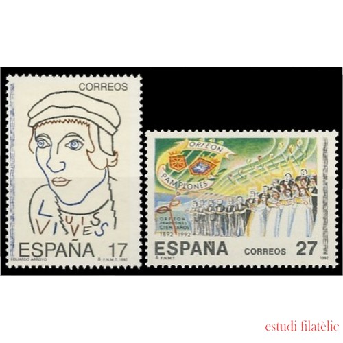 España Spain 3224/25 1992 Efemérides MNH