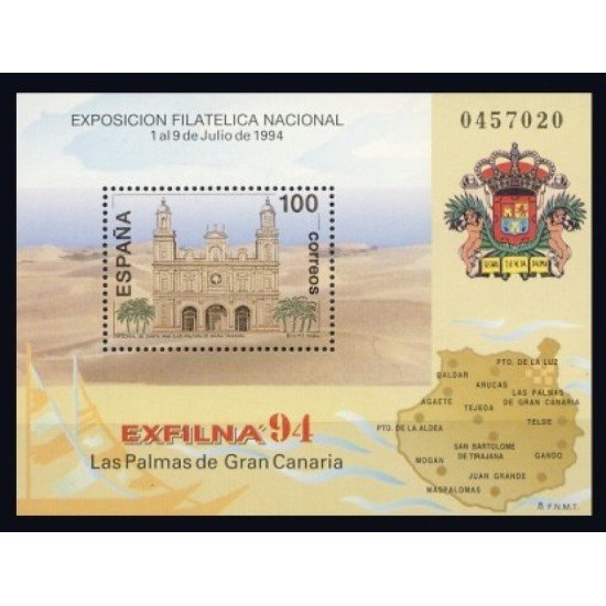 España Spain 3313 1994 Exposición Filatélica Nacional Exfilna 94 MNH