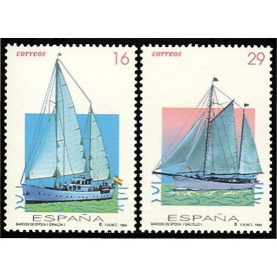 España Spain 3314/15 1994 Barcos de época MNH España Spain 3314/15 1994 Barcos de época MNH