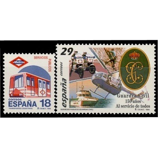 España Spain 3322/23 1994 Servicios públicos MNH España Spain 3322/23 1994 Servicios públicos MNH
