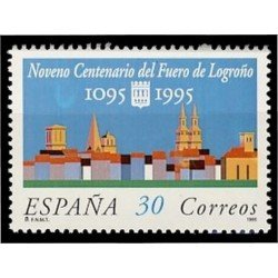 España Spain 3338 1995 IX Centenario del Fuero Logroño MNH España Spain 3338 1995 IX Centenario del Fuero Logroño MNH