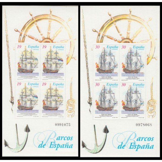 España Spain 3352/53 1995 Barcos de época MNH España Spain 3352/53 1995 Barcos de época MNH