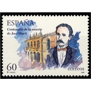 España Spain 3358 1995 Efemérides Centenario del fallecimiento de José Martí MNH