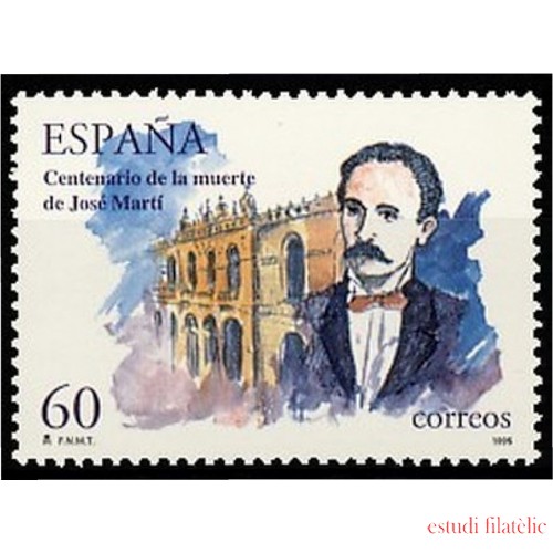 España Spain 3358 1995 Efemérides Centenario del fallecimiento de José Martí MNH