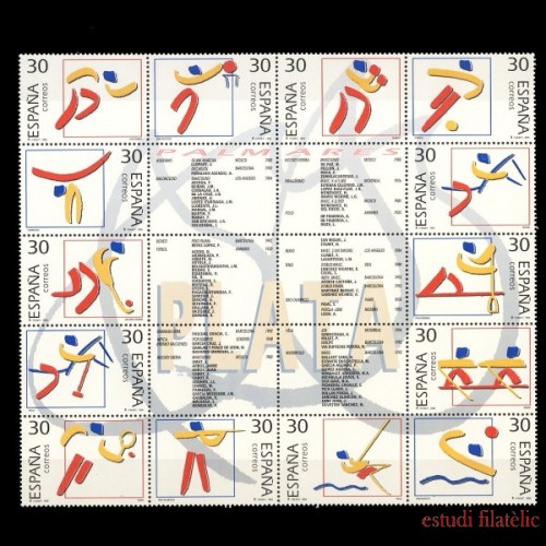 España Spain 3364/77 1995 Deportes Olímpicos de plata MNH