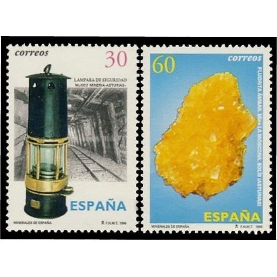 España Spain 3408/09 1996 Minerales de España MNH España Spain 3408/09 1996 Minerales de España MNH