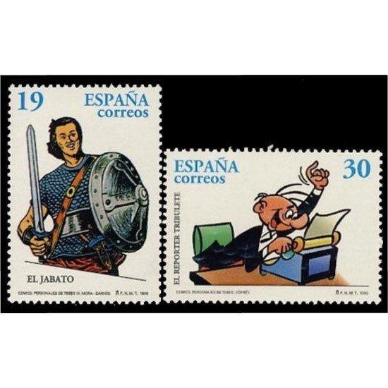 España Spain 3435/36 1996 Cómics Personajes de Tebeo MNH España Spain 3435/36 1996 Cómics Personajes de Tebeo MNH